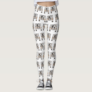 Leggings Calavera al estilo de Halloween, murciélagos, tela