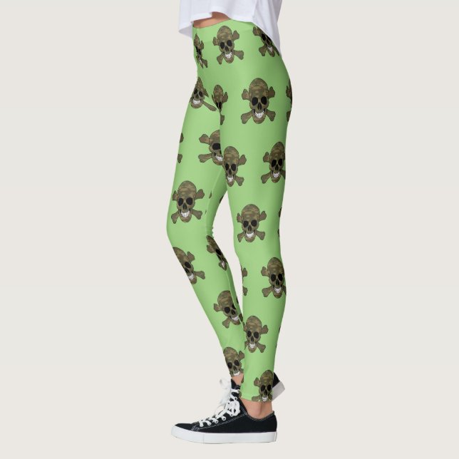 Leggings Calavera de camuflaje y piernas cruzadas (Izquierda)