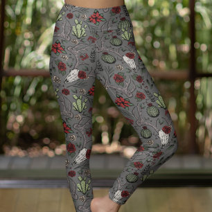 Leggings Calavera de ciervos y pollos de gallina de los pai
