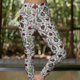 Leggings Calavera de ciervos y pollos de gallina de los pai