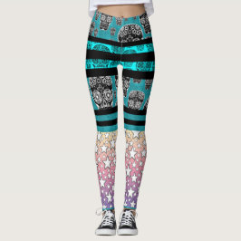 Leggings Calavera Loca Y Piernas Estelares