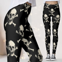Calavera Pirata Negro Cruz de Huesos Jolly Roger A