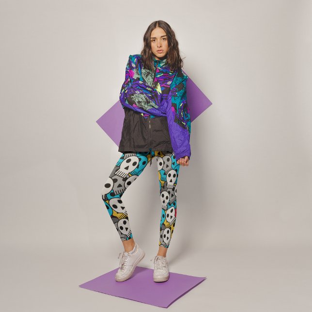 Leggings Calaveras Fiestas coloridas (Subido por el creador)