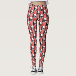 Leggings Calaveras Rojas y Diseño de la Serie Girasoles 8