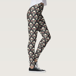 Leggings Calaveras y helébores