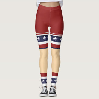 Leggings Calcetines patrióticos divertidos de los
