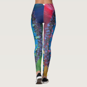 Leggings Calcomanía - Arte hecho a mano - La rueda de la fl