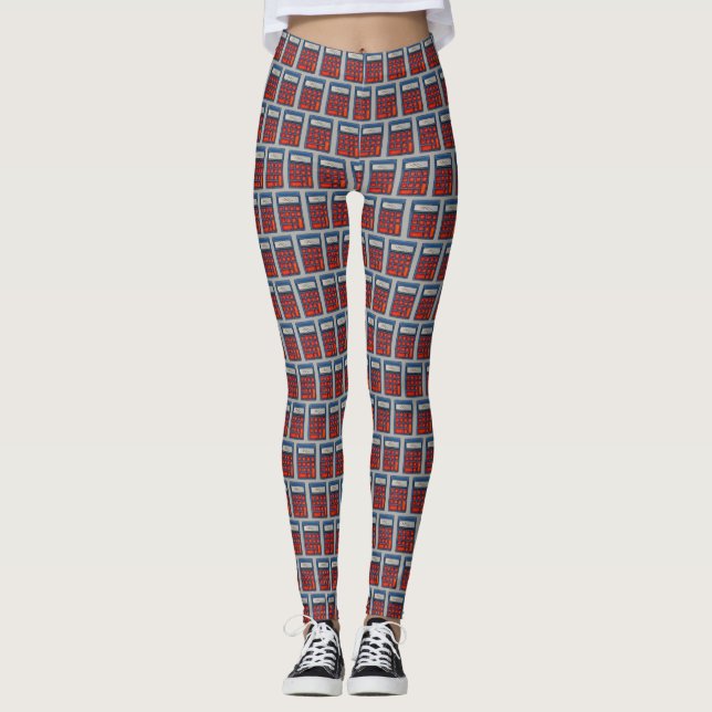 Leggings Calculadora de matemáticas del nerd de la matemáti (Anverso)