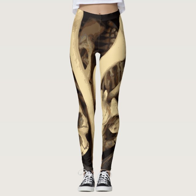 Leggings Calderón de huesos. (Anverso)
