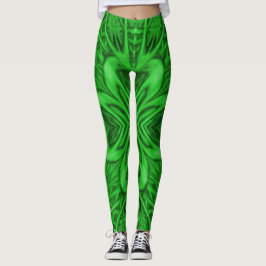 Leggings Caleidoscopio céltico del fractal del verde del