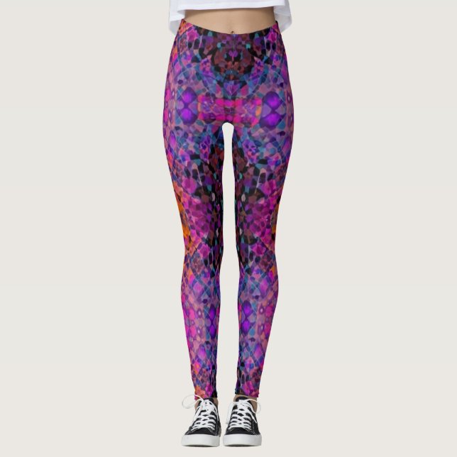 Leggings caleidoscopio de arco iris (Anverso)