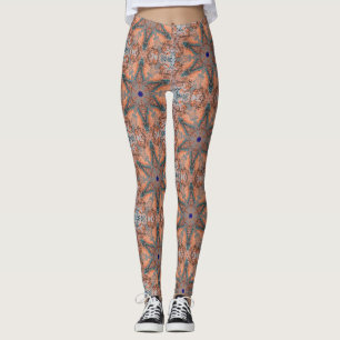 Leggings Caleidoscopio de coral Aqua01