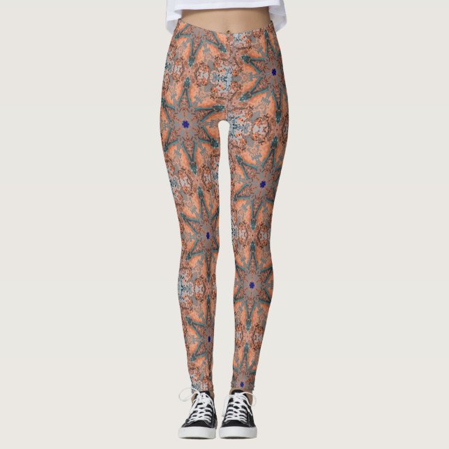 Leggings Caleidoscopio de coral Aqua01 (Anverso)