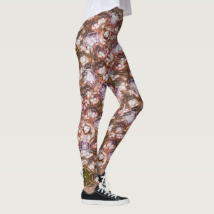 Leggings Caleidoscopio marrón de hexágonos superpuestos