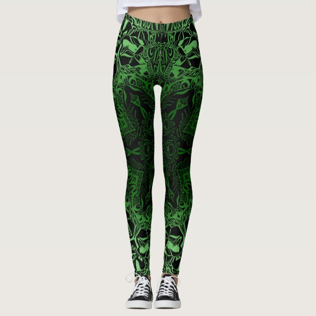 Leggings Caleidoscopio verde (Anverso)