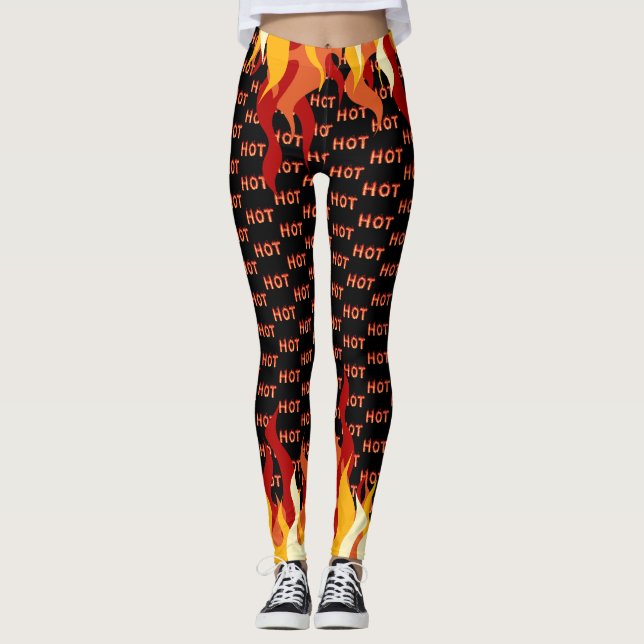 Leggings Caliente de llama colorida (Anverso)