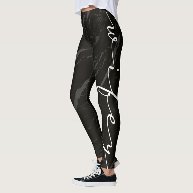 Leggings Callisis de esposas de mármol negro (Izquierda)
