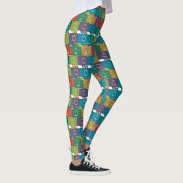 Leggings Cámaras multicolores