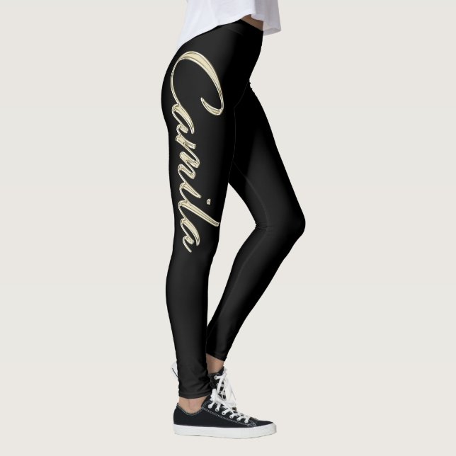 Leggings Camila white gold Handwriting Hose