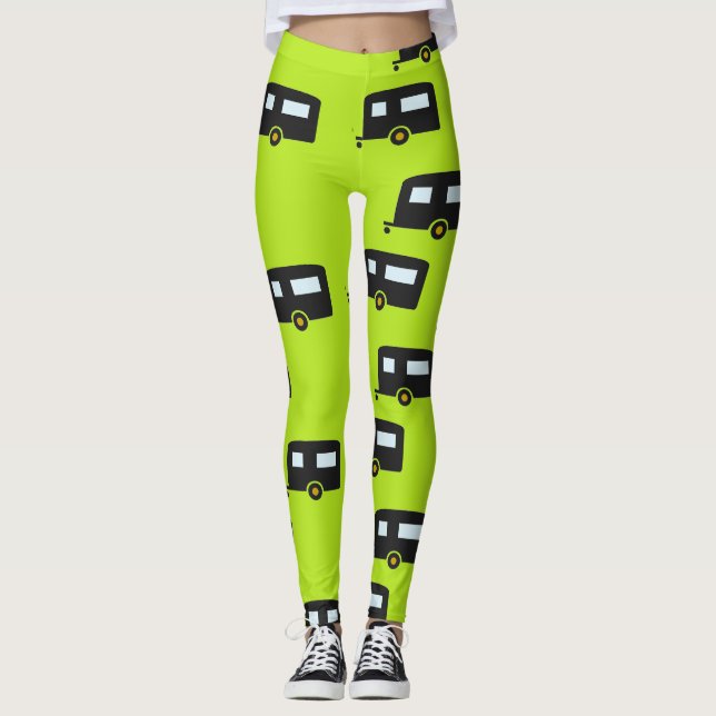 Leggings Caminando en verde (Anverso)