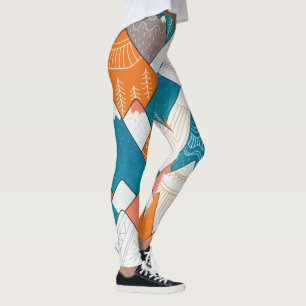 Leggings Caminar picos de montaña del World Travel que