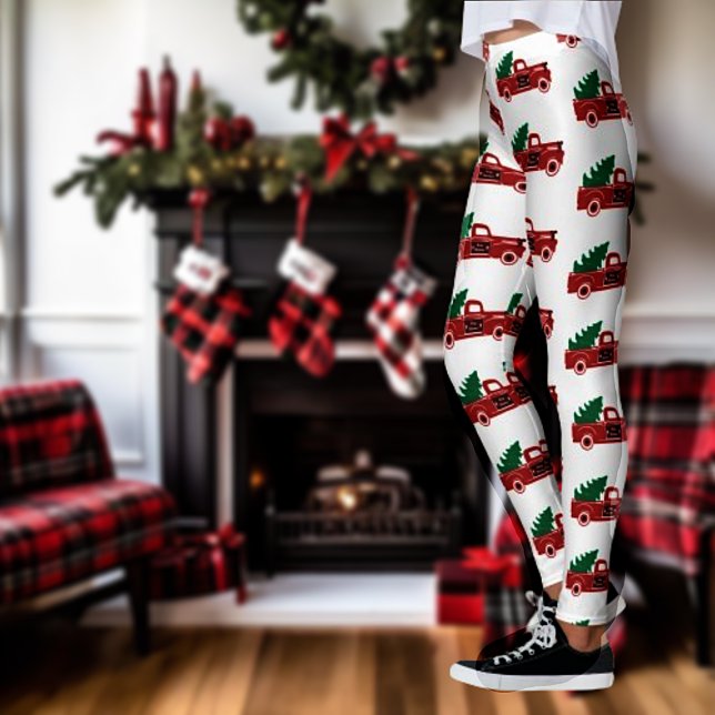 Leggings Camión rojo y árbol (Subido por el creador)
