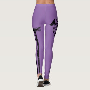 Leggings Camisa de la bandera de Fire/EMS - púrpura apenad