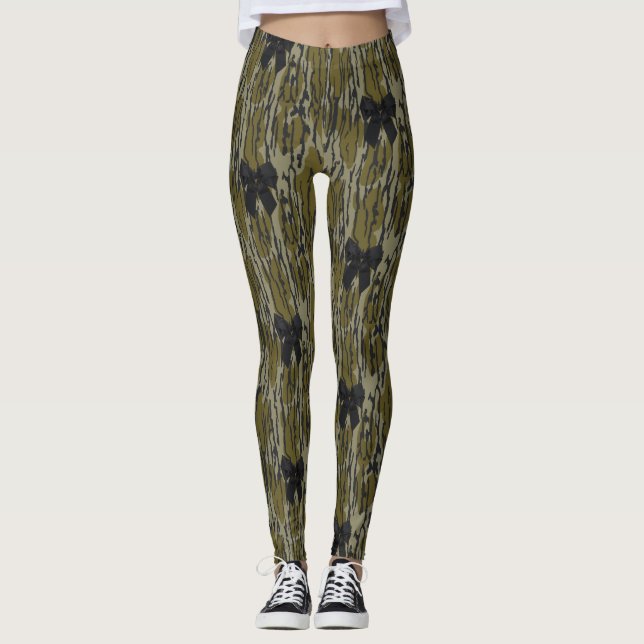 Leggings Camo de Bottomland Cinta de vaca linda para mujere (Anverso)