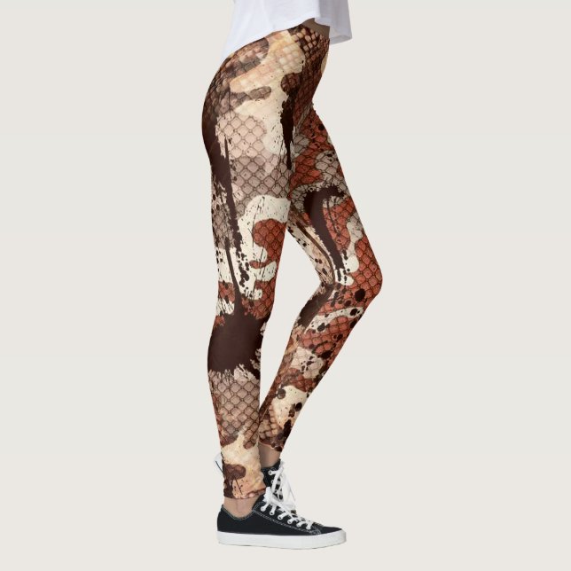 Leggings Camo de la piel de serpiente (Derecha)