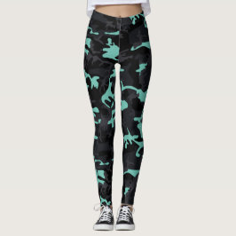 Leggings Camo de resaltados azules para bebés