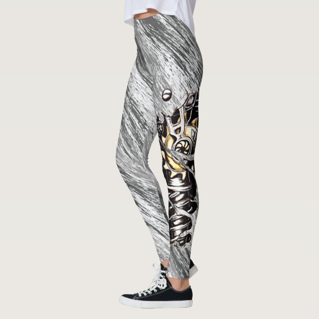 Leggings Camo del ejército gris con pierna de macine (Izquierda)