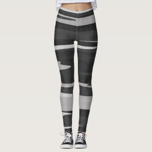 Leggings Camo negro y gris texturizado
