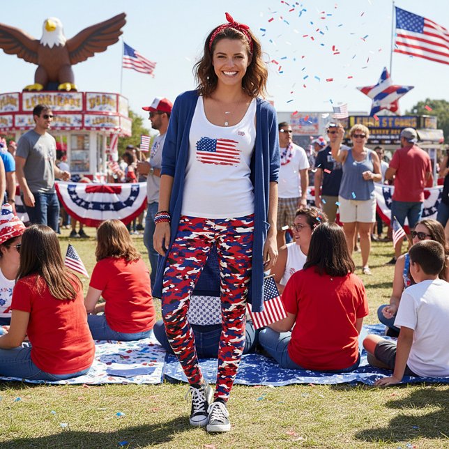 Leggings Camo patriótico (Subido por el creador)