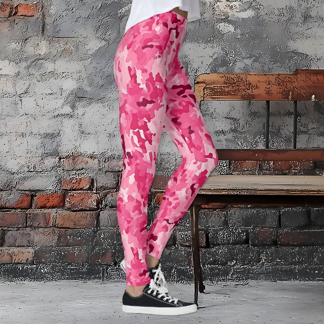 Leggings Camo rosa (Pink Camo Breast Cancer Awareness Leggings)