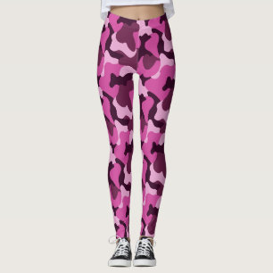 Leggings Camo rosa femenino estilo callejero Y2K