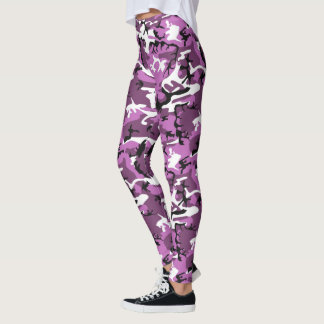 Leggings Camo rosa violeta
