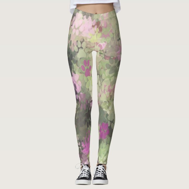 Leggings Camo rosa y verde (Anverso)