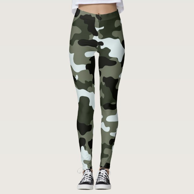 Leggings Camo verde militar (Anverso)