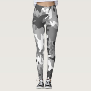 Leggings Camouflage Snow Army - Power yoga Ir
