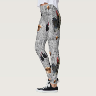 Leggings Campeonato de Envejecimiento de Huevos de Pollo,