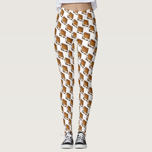 Leggings Campfire S'mores Tostado Marshmallow S'more Camp (Anverso)