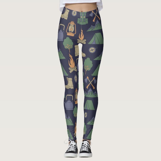 Leggings Camping y campanarios exteriores de los engranajes (Anverso)