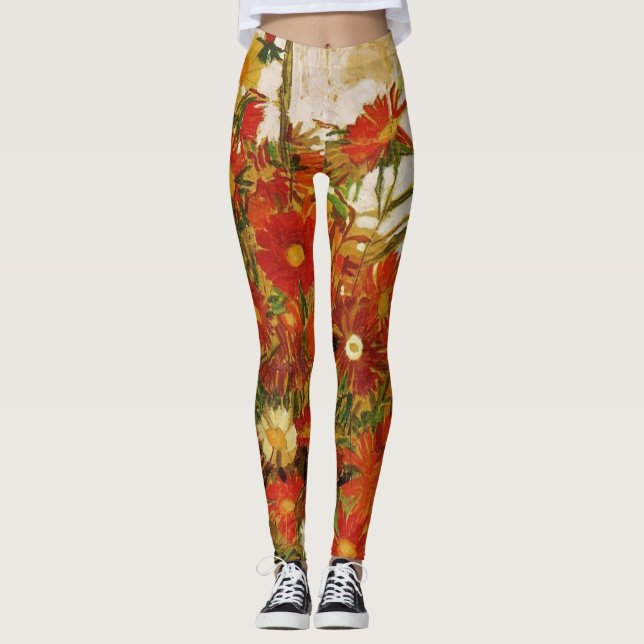 Leggings Campo de flores de Egon Schiele (Anverso)