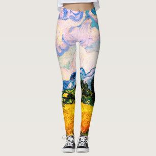 Leggings Campo de trigo Vincent Van Gogh con cipreses