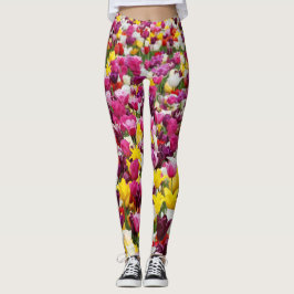 Leggings campo lleno de tulipanes