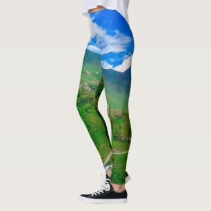 Leggings Campo verde cautiva la naturaleza de las montañas