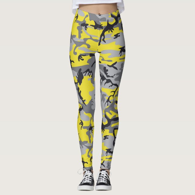 Leggings Camuflaje amarillo y gris, ejército, ejército (Anverso)