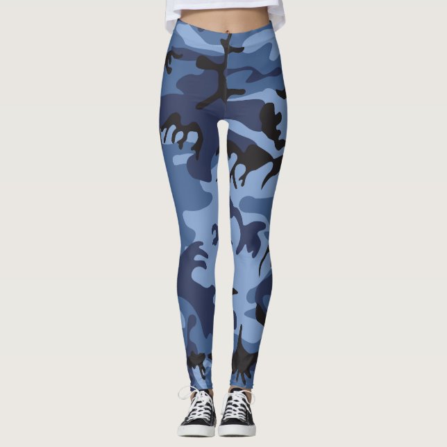 Leggings Camuflaje azul de la marina, ejército, ejército (Anverso)
