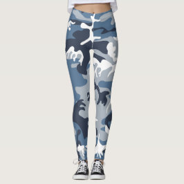 Leggings Camuflaje azul de nieve en invierno, ejército