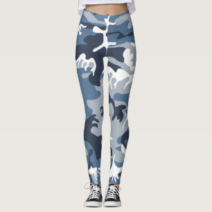 Leggings Camuflaje azul de nieve en invierno, ejército